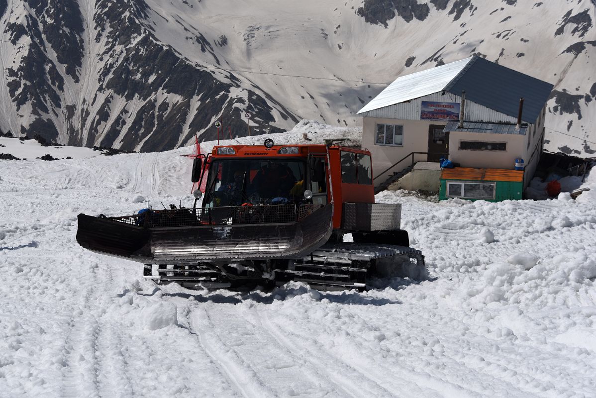 08A Snow Cat Can Carry Backpacks And Equipment At Garabashi Camp 3730m On Mount Elbrus Climb